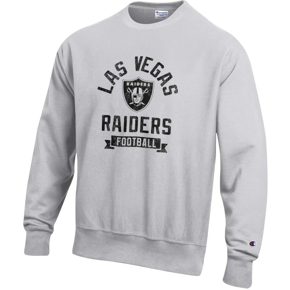 Las Vegas Raiders Champion Reverse Weave Fleece Pullover Sweatshirt - Heather Gray online