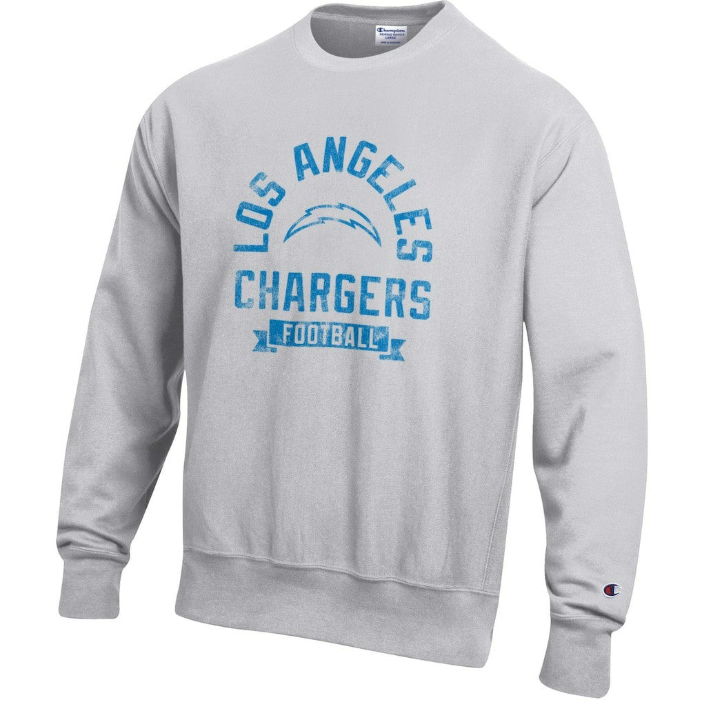 Los Angeles Chargers Champion Reverse Weave Fleece Pullover Sweatshirt - Heather Gray outlet