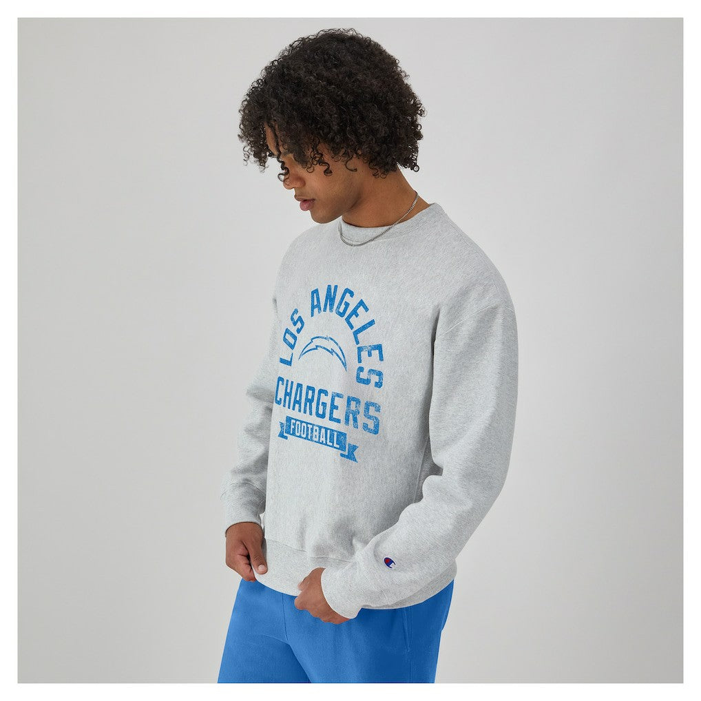 Los Angeles Chargers Champion Reverse Weave Fleece Pullover Sweatshirt - Heather Gray outlet