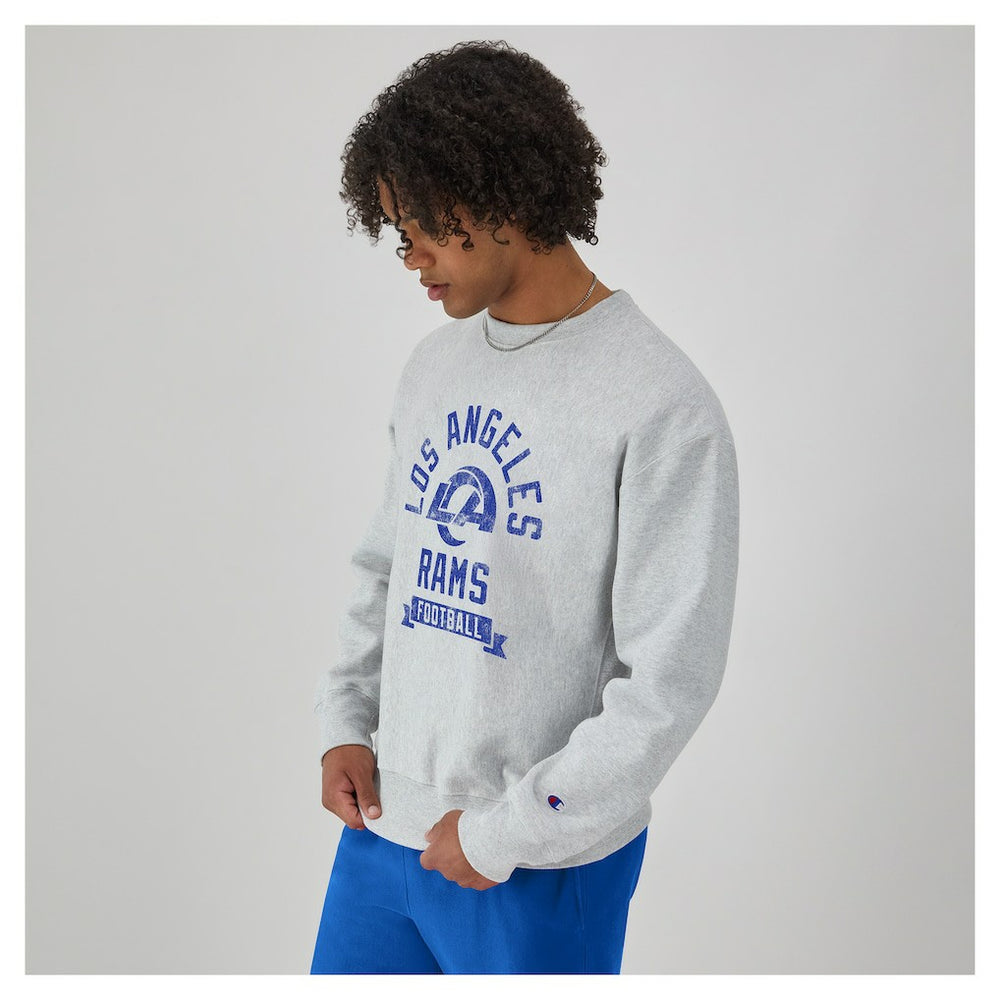 Los Angeles Rams Champion Reverse Weave Fleece Pullover Sweatshirt - Heather Gray sale