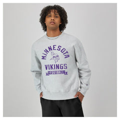 Minnesota Vikings Champion Reverse Weave Fleece Pullover Sweatshirt - Heather Gray sale