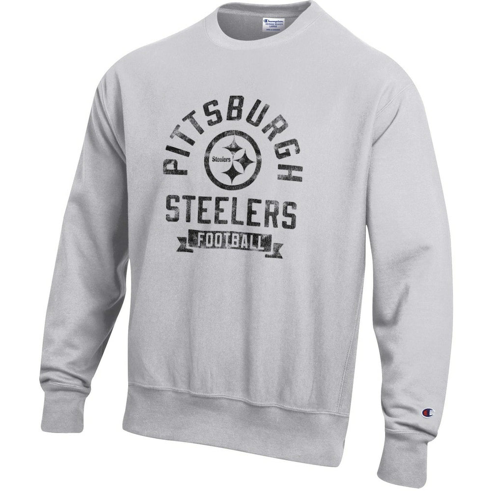 Pittsburgh Steelers Champion Reverse Weave Fleece Pullover Sweatshirt - Heather Gray on sale