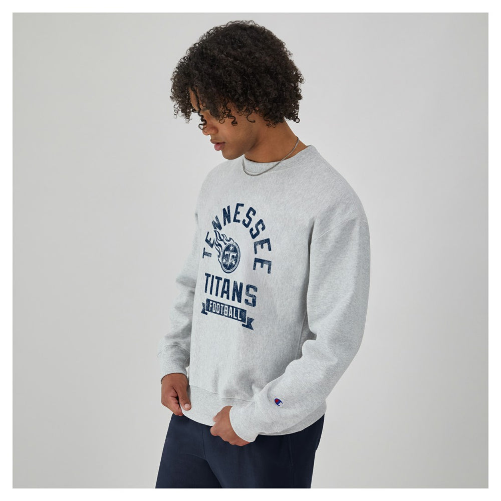 Tennessee Titans Champion Reverse Weave Fleece Pullover Sweatshirt - Heather Gray discount