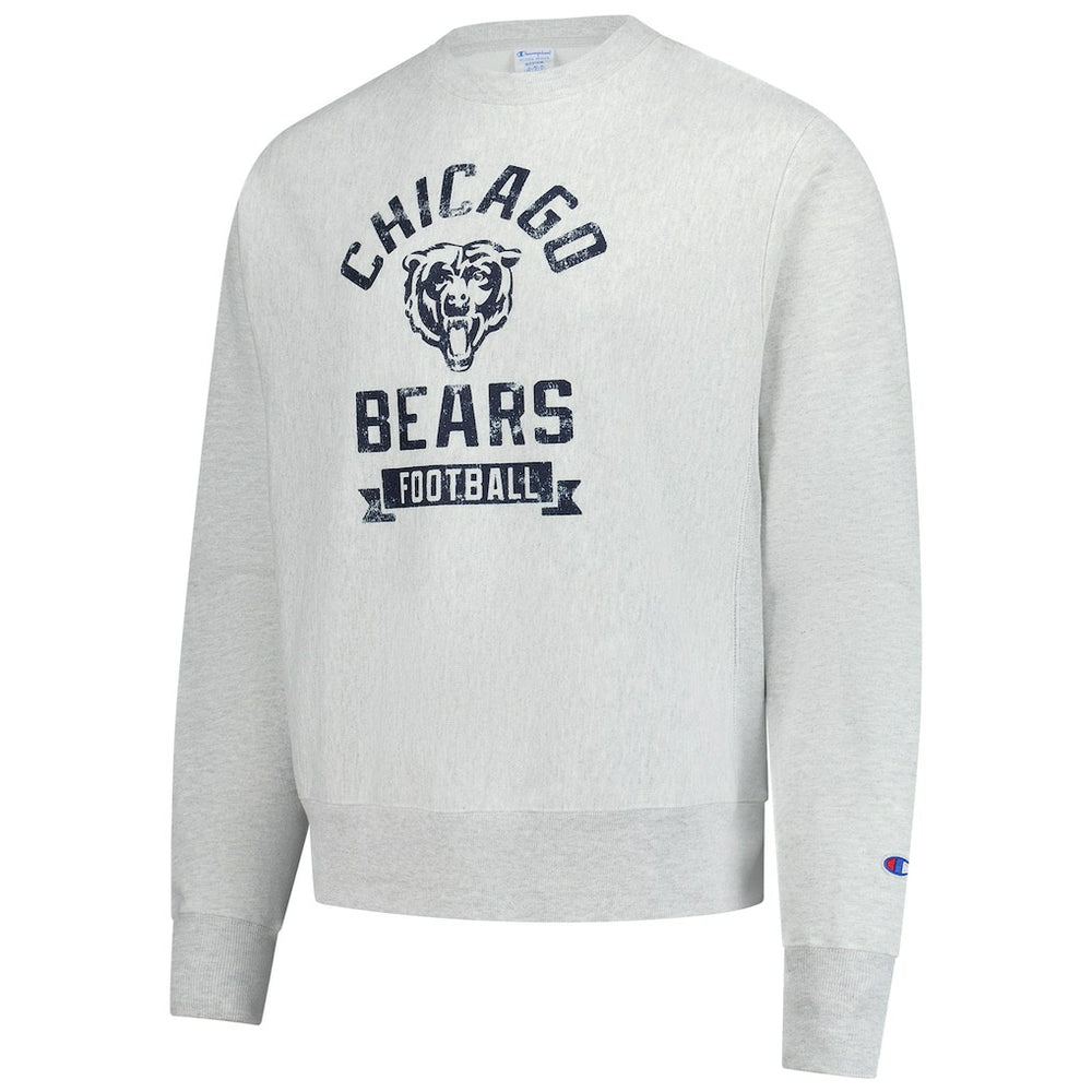 Chicago Bears Champion Reverse Weave Fleece Pullover Sweatshirt - Heather Gray for sale