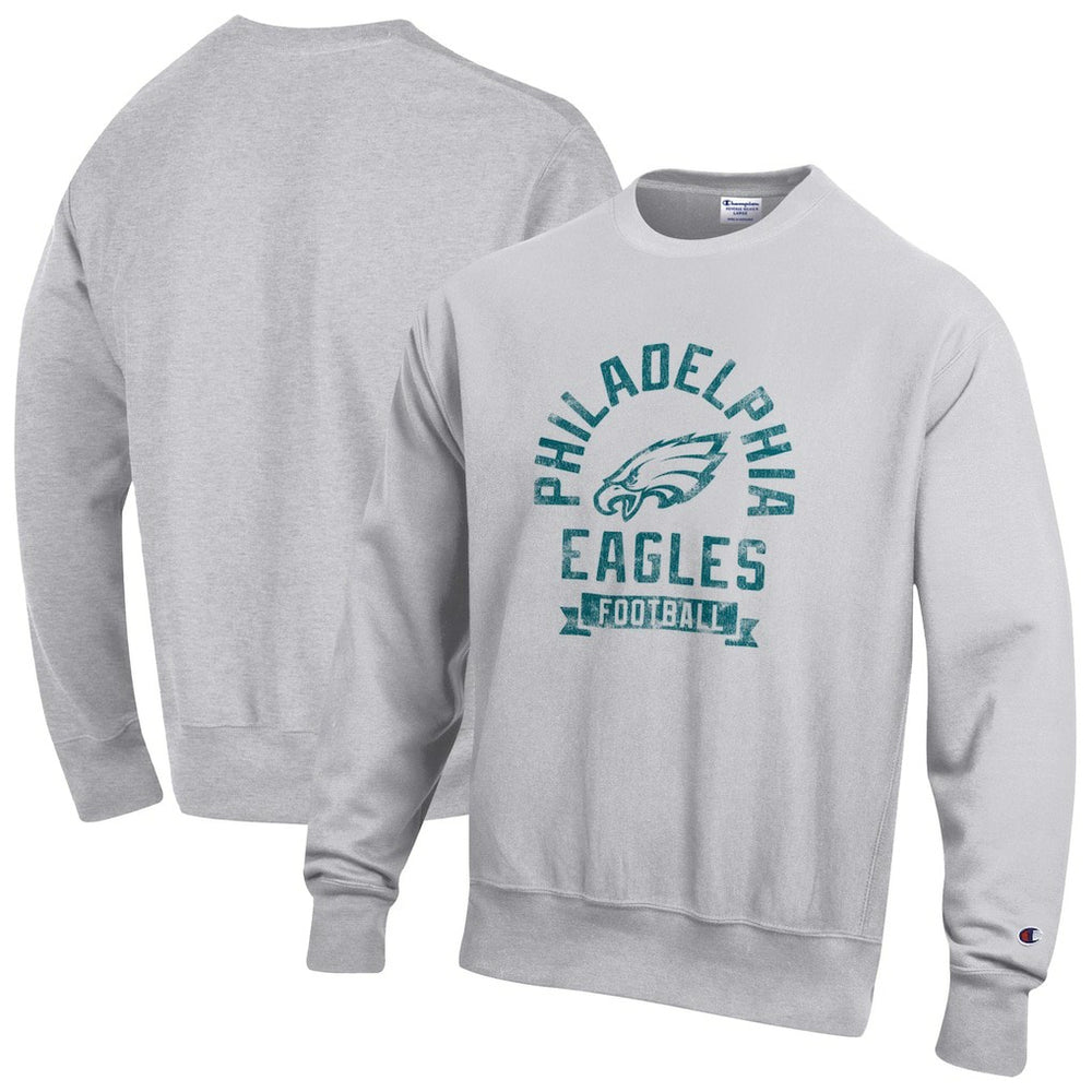Philadelphia Eagles Champion Reverse Weave Fleece Pullover Sweatshirt - Heather Gray online