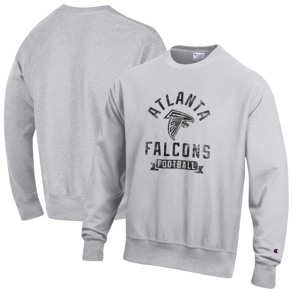 Atlanta Falcons Champion Reverse Weave Fleece Pullover Sweatshirt - Heather Gray cheap