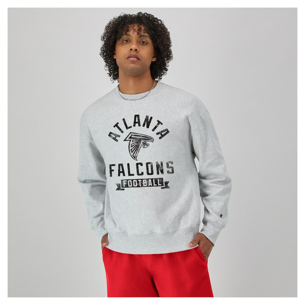 Atlanta Falcons Champion Reverse Weave Fleece Pullover Sweatshirt - Heather Gray cheap