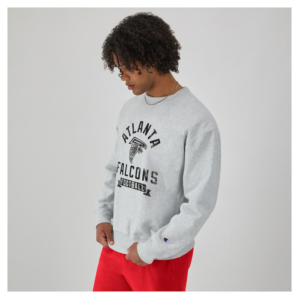 Atlanta Falcons Champion Reverse Weave Fleece Pullover Sweatshirt - Heather Gray cheap