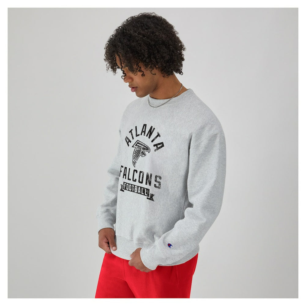 Atlanta Falcons Champion Reverse Weave Fleece Pullover Sweatshirt - Heather Gray cheap