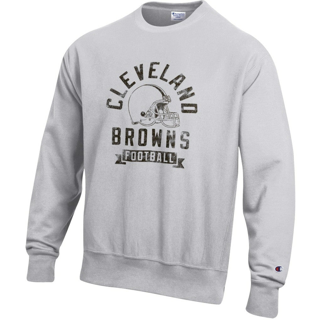 Cleveland Browns Champion Reverse Weave Fleece Pullover Sweatshirt - Heather Gray on sale