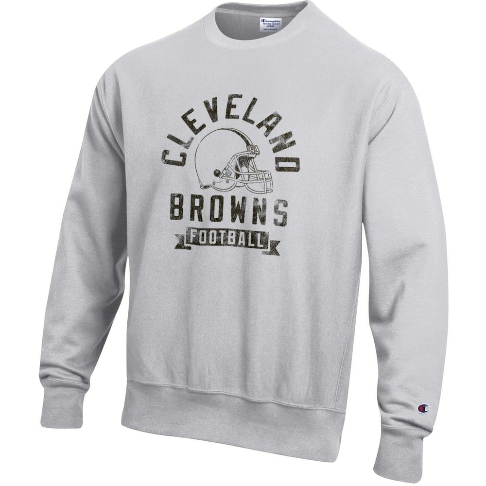 Cleveland Browns Champion Reverse Weave Fleece Pullover Sweatshirt - Heather Gray on sale