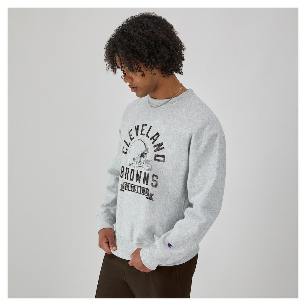 Cleveland Browns Champion Reverse Weave Fleece Pullover Sweatshirt - Heather Gray on sale
