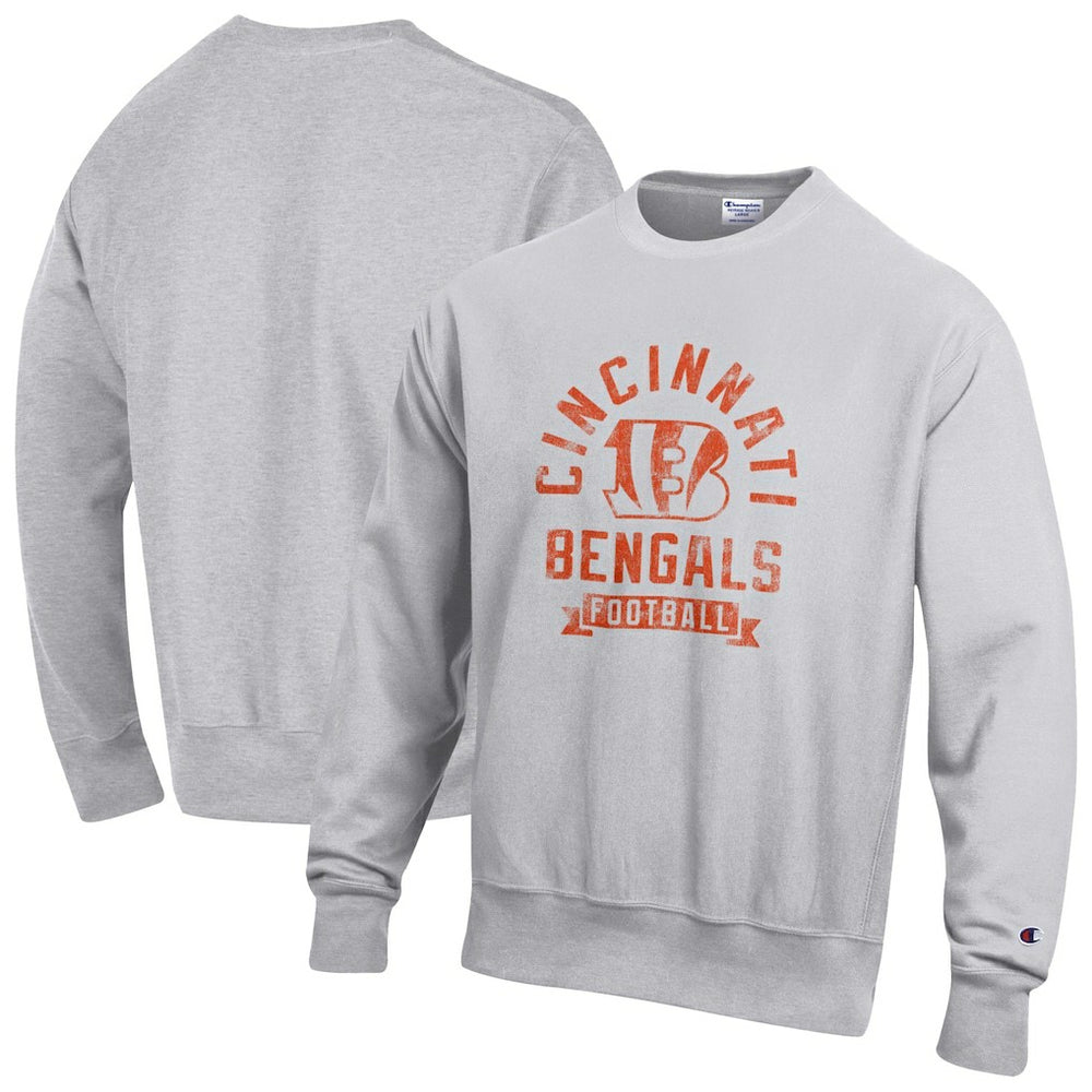 Cincinnati Bengals Champion Reverse Weave Fleece Pullover Sweatshirt - Heather Gray outlet