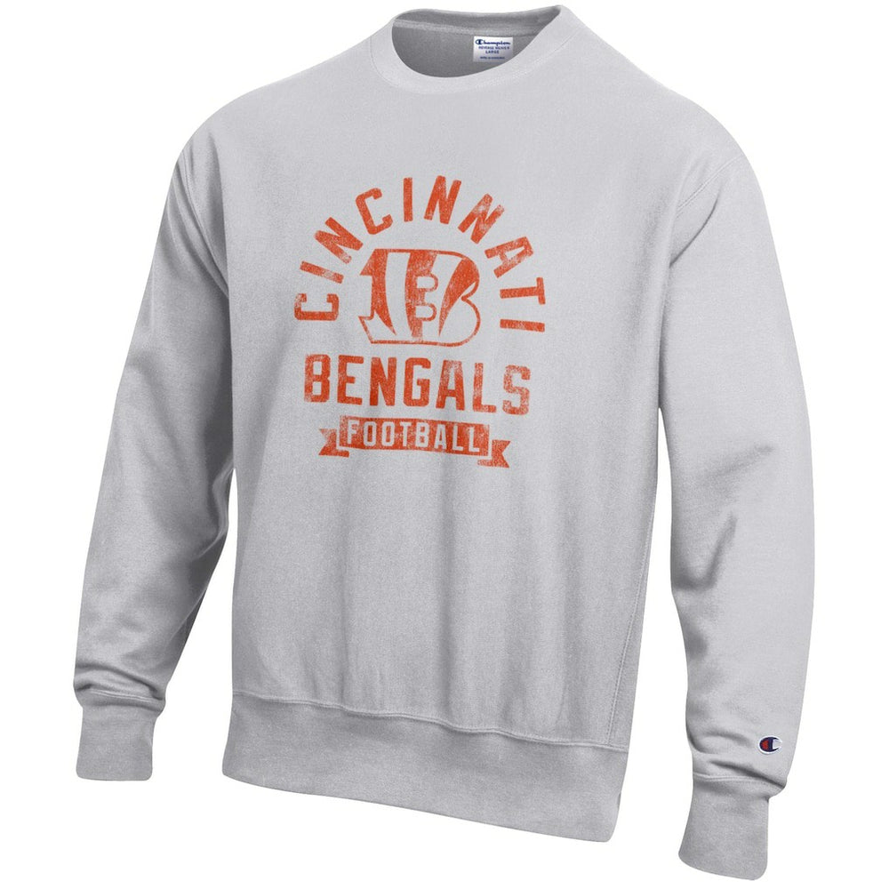 Cincinnati Bengals Champion Reverse Weave Fleece Pullover Sweatshirt - Heather Gray outlet