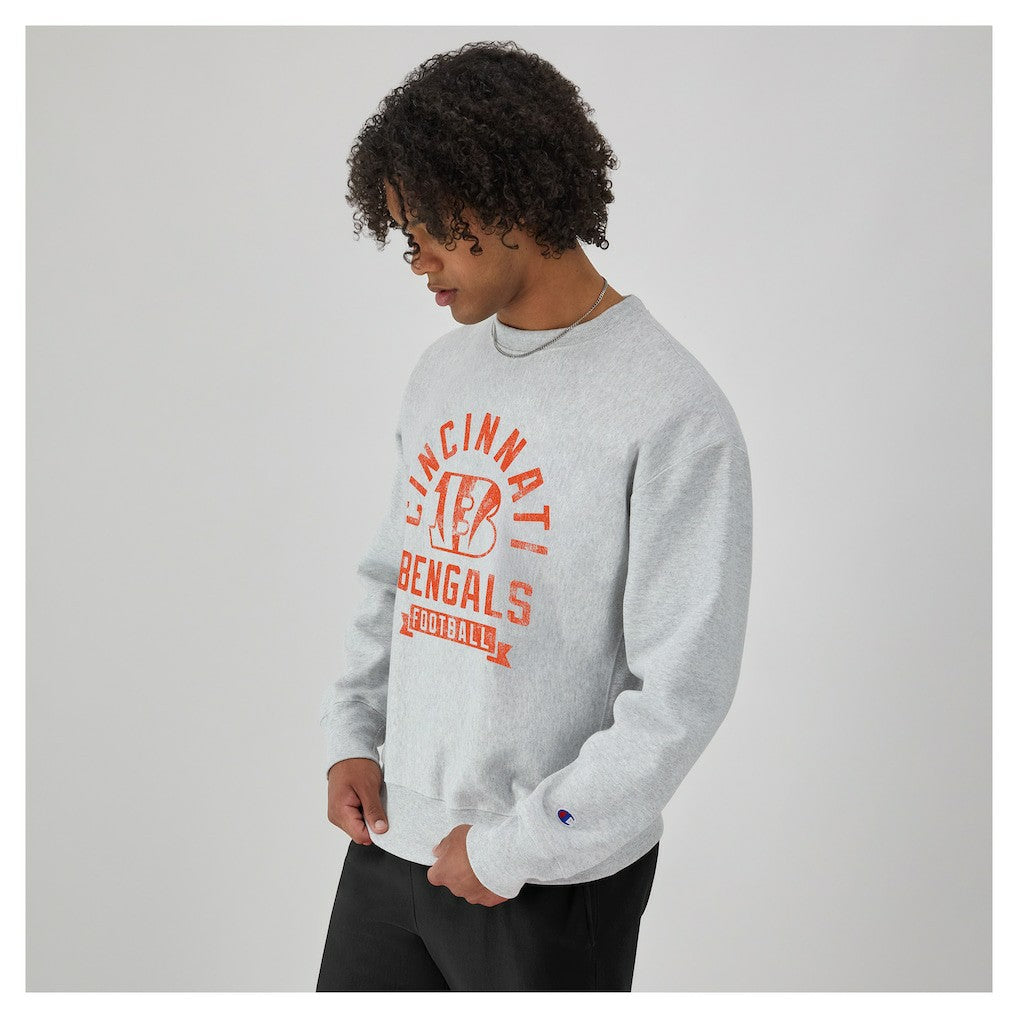 Cincinnati Bengals Champion Reverse Weave Fleece Pullover Sweatshirt - Heather Gray outlet