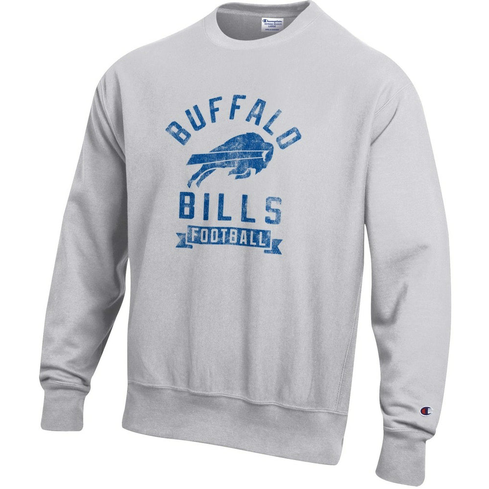 Buffalo Bills Champion Reverse Weave Fleece Pullover Sweatshirt - Heather Gray online