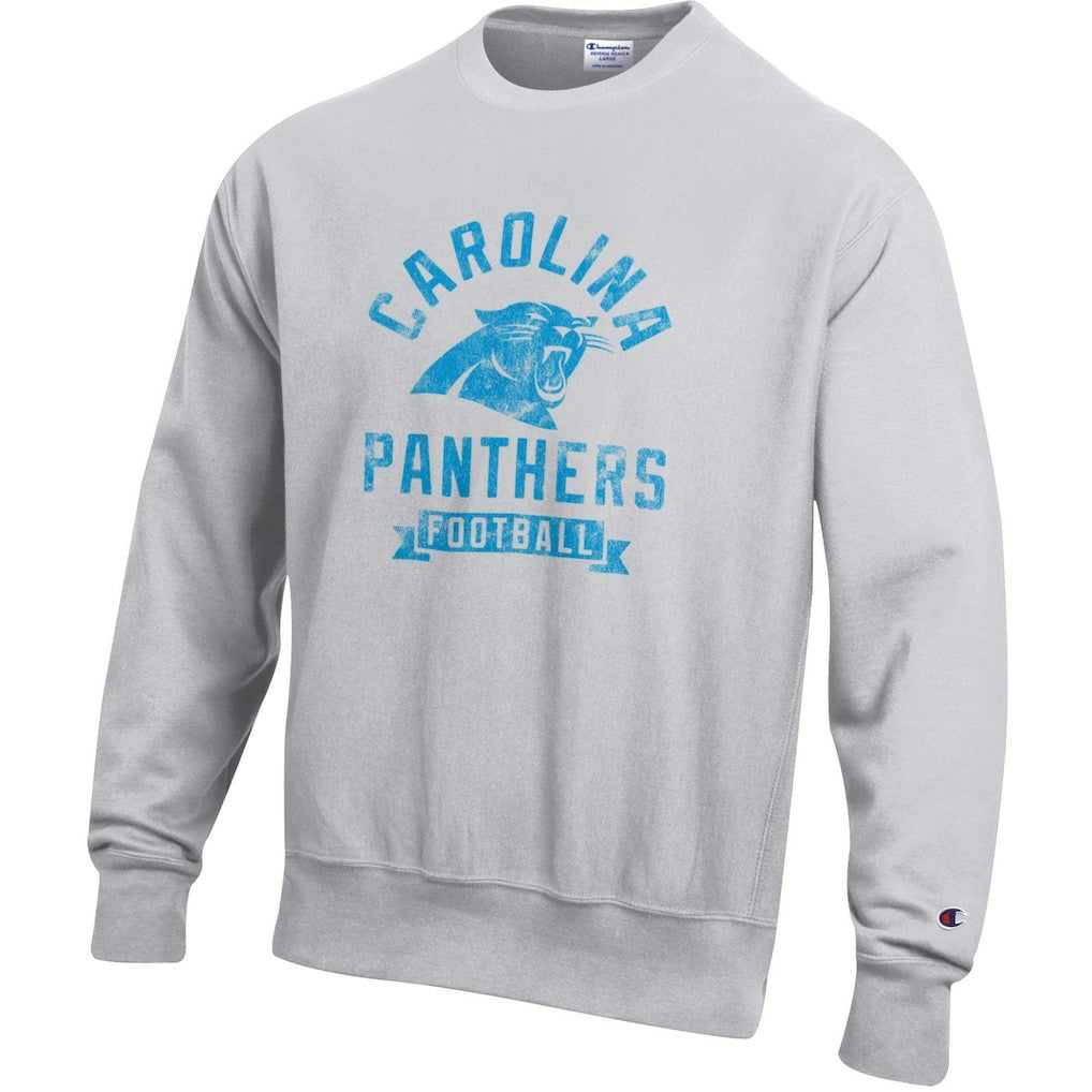Carolina Panthers Champion Reverse Weave Fleece Pullover Sweatshirt - Heather Gray discount