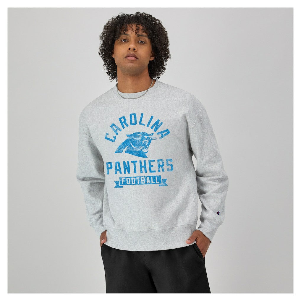 Carolina Panthers Champion Reverse Weave Fleece Pullover Sweatshirt - Heather Gray discount