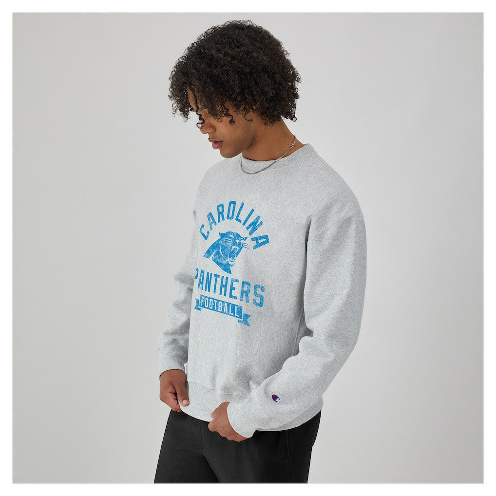 Carolina Panthers Champion Reverse Weave Fleece Pullover Sweatshirt - Heather Gray discount