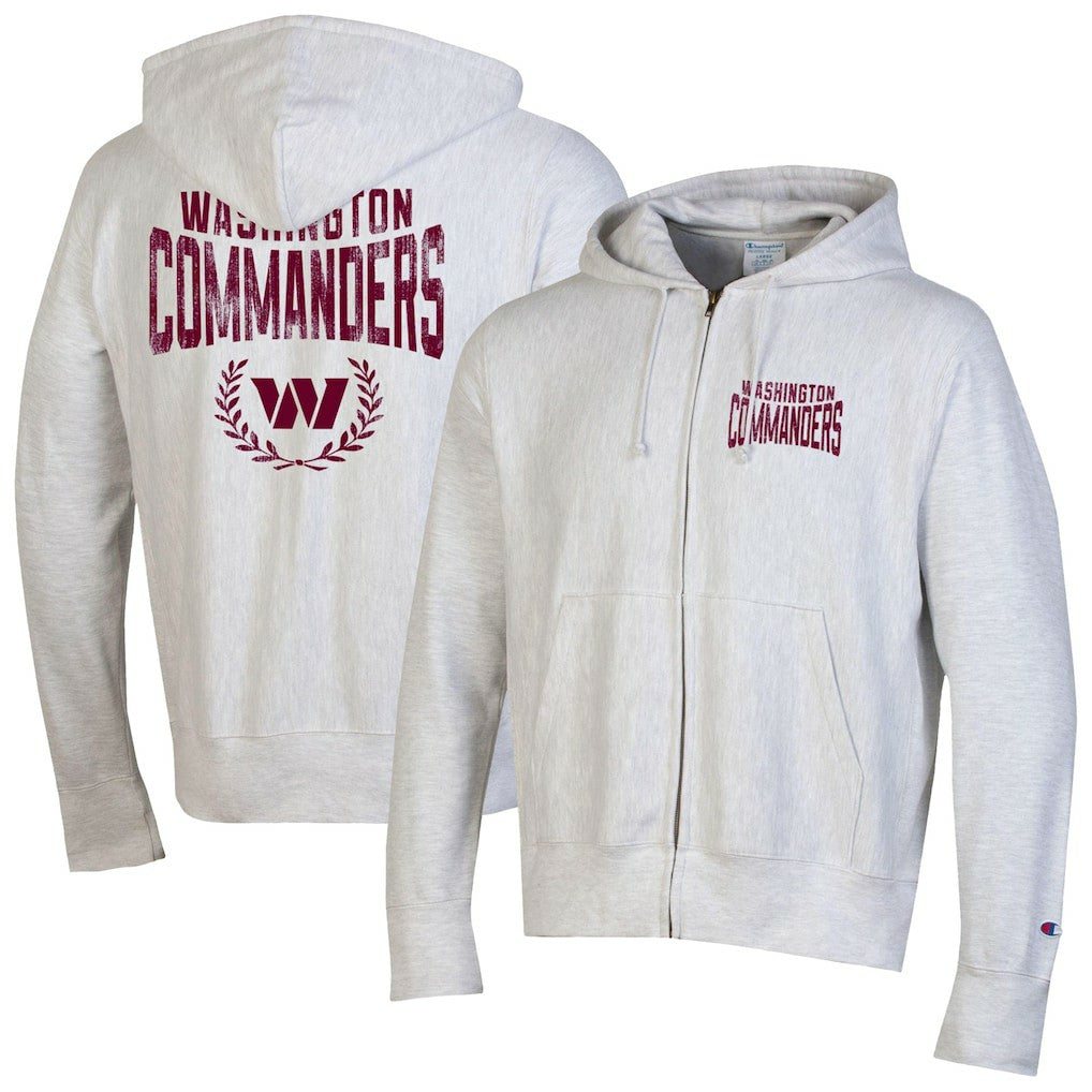 Washington Commanders Champion Reverse Weave Full-Zip Hoodie - Heather Gray for sale