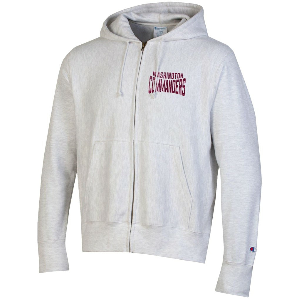 Washington Commanders Champion Reverse Weave Full-Zip Hoodie - Heather Gray for sale