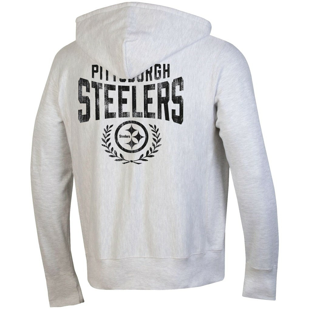 Pittsburgh Steelers Champion Reverse Weave Full-Zip Hoodie - Heather Gray cheap