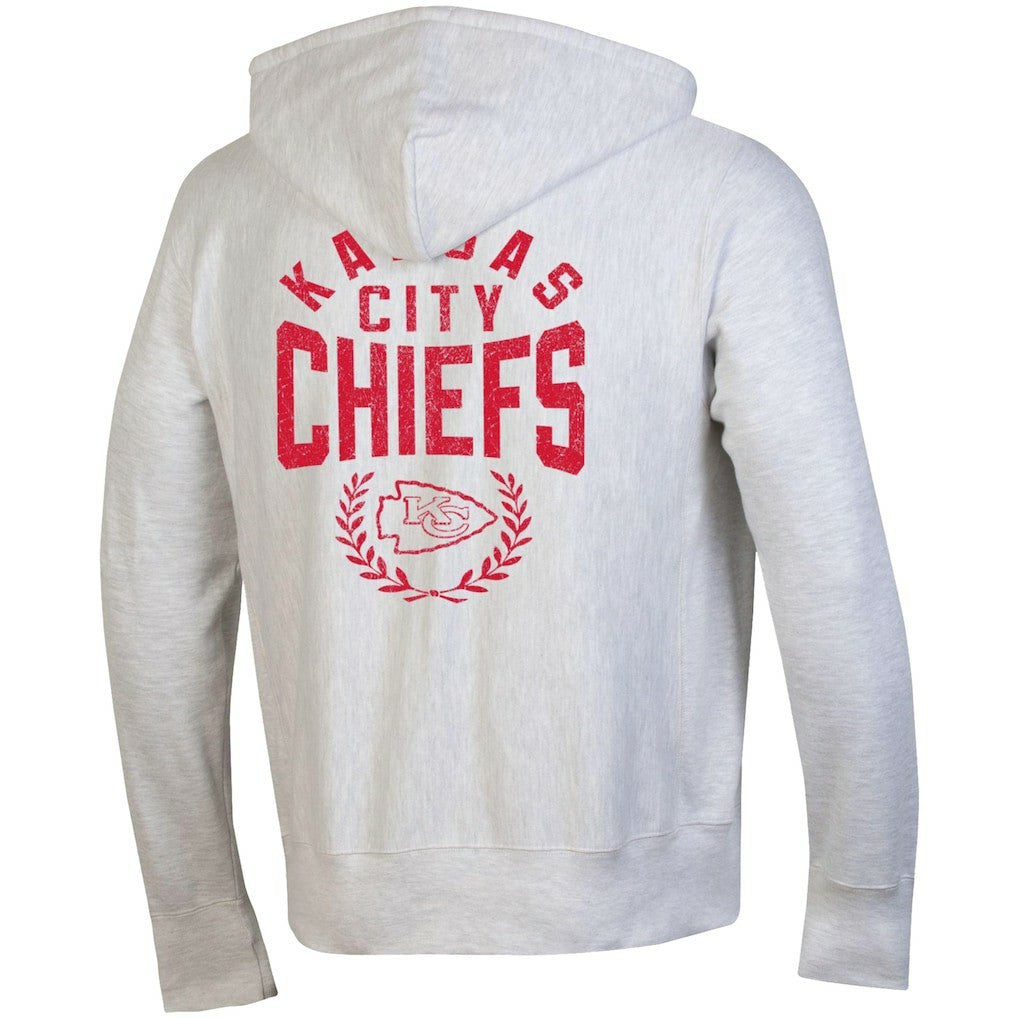 Kansas City Chiefs Champion Reverse Weave Full-Zip Hoodie - Heather Gray on sale
