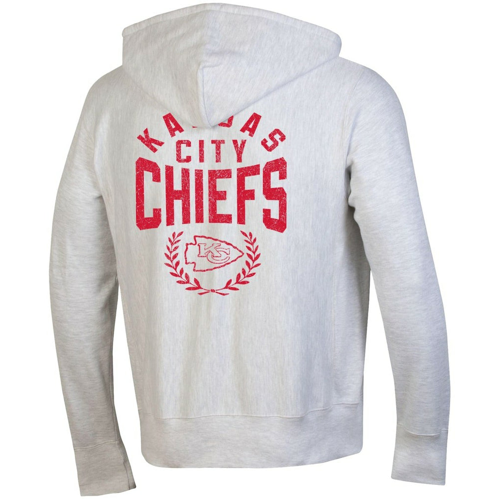 Kansas City Chiefs Champion Reverse Weave Full-Zip Hoodie - Heather Gray on sale