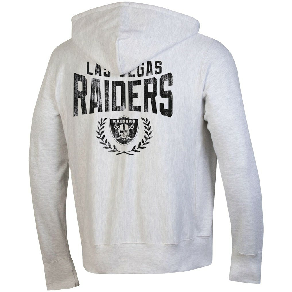 Las Vegas Raiders Champion Reverse Weave Full-Zip Hoodie - Heather Gray for sale