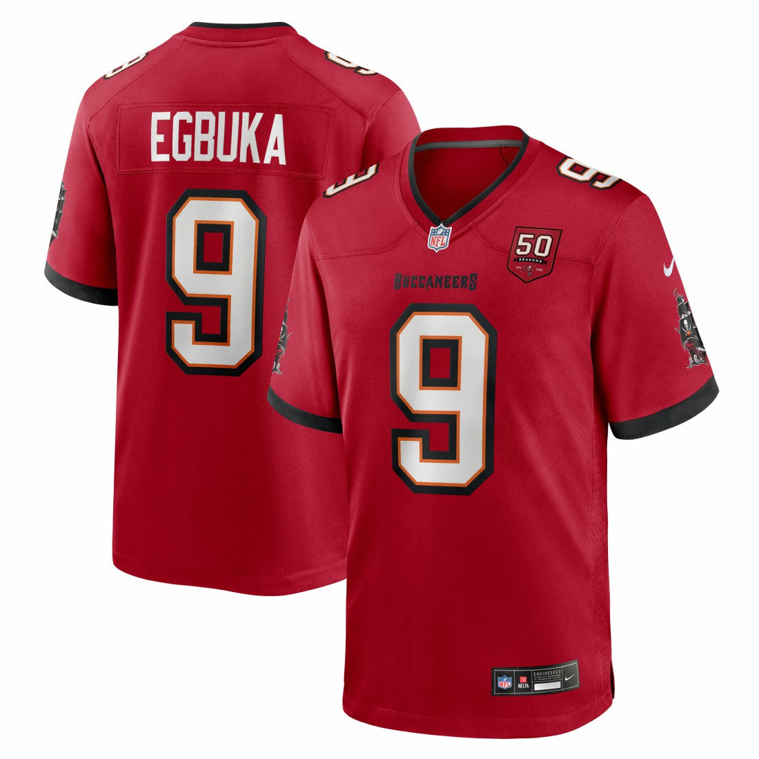 Emeka Egbuka Tampa Bay Buccaneers Team Game Jersey - Red | Nike on sale