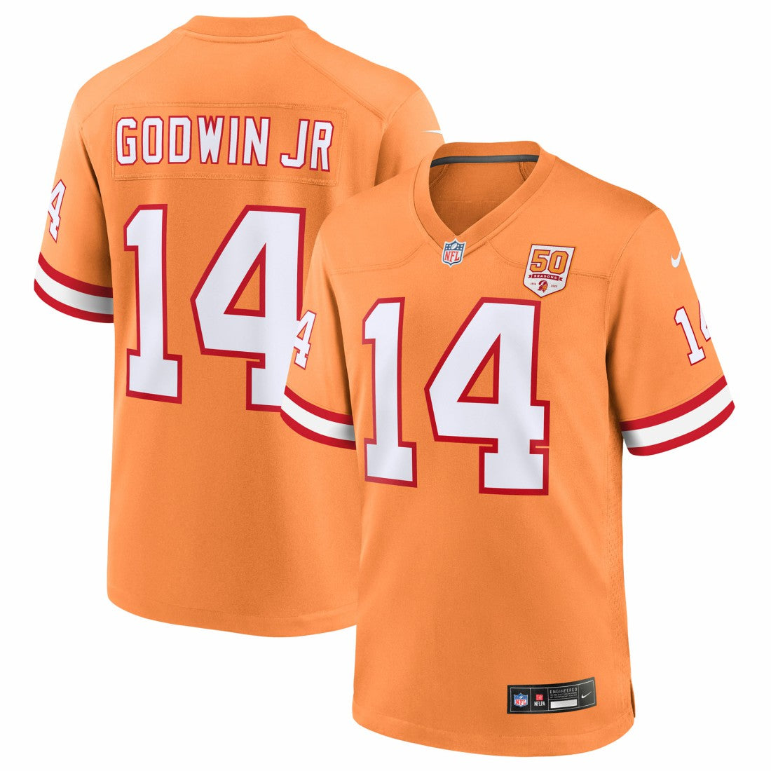 Chris Godwin Jr. Tampa Bay Buccaneers 50th Season Game Jersey - Creamsicle | Nike cheap