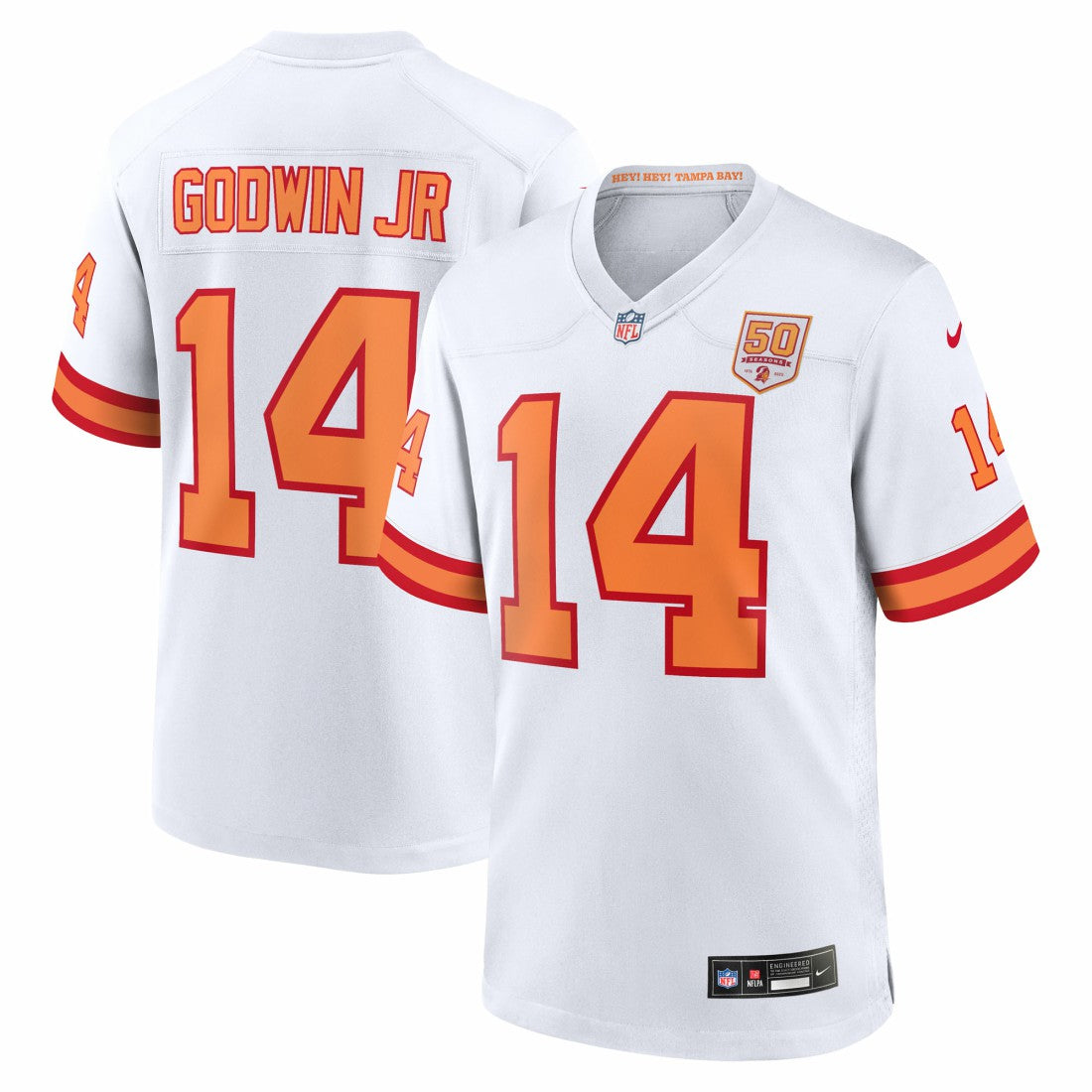 Chris Godwin Jr. '76 Tampa Bay Buccaneers 50th Season Game Jersey - White | Nike cheap