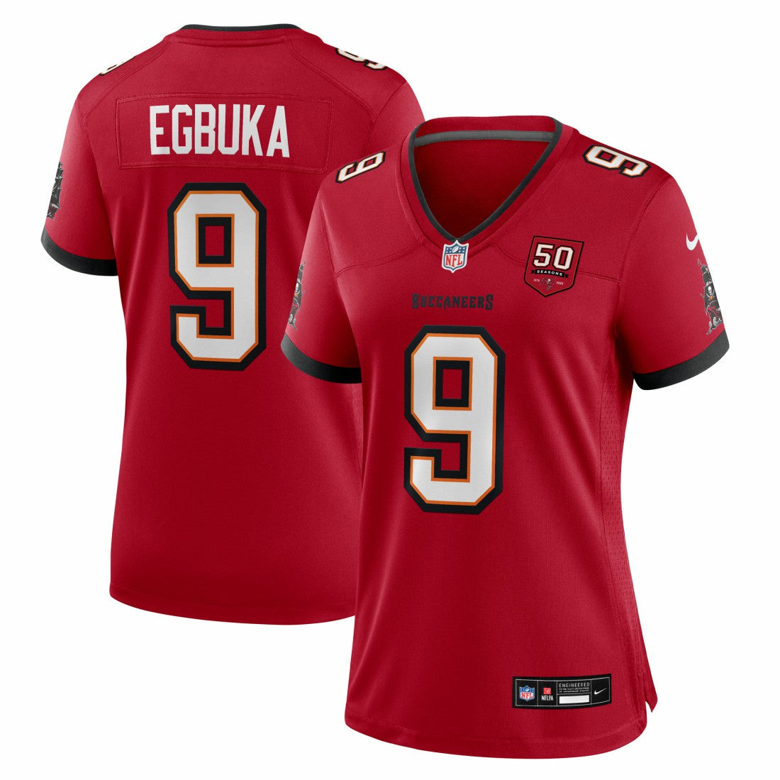 Emeka Egbuka Tampa Bay Buccaneers Women's 50th Season Team Game Jersey - Red | Nike outlet