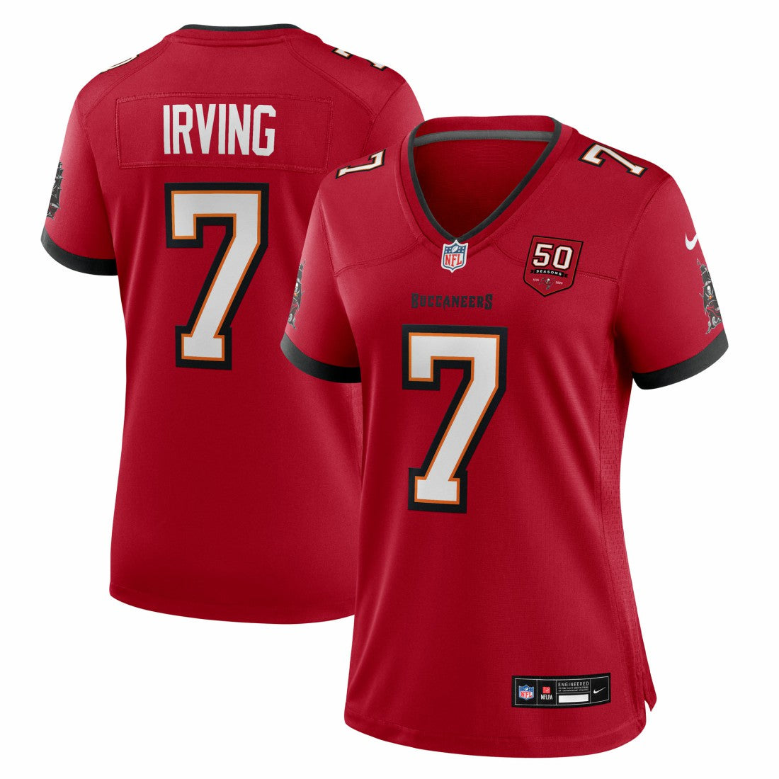 Bucky Irving Tampa Bay Buccaneers Women's 50th Season Team Game Jersey - Red | Nike discount