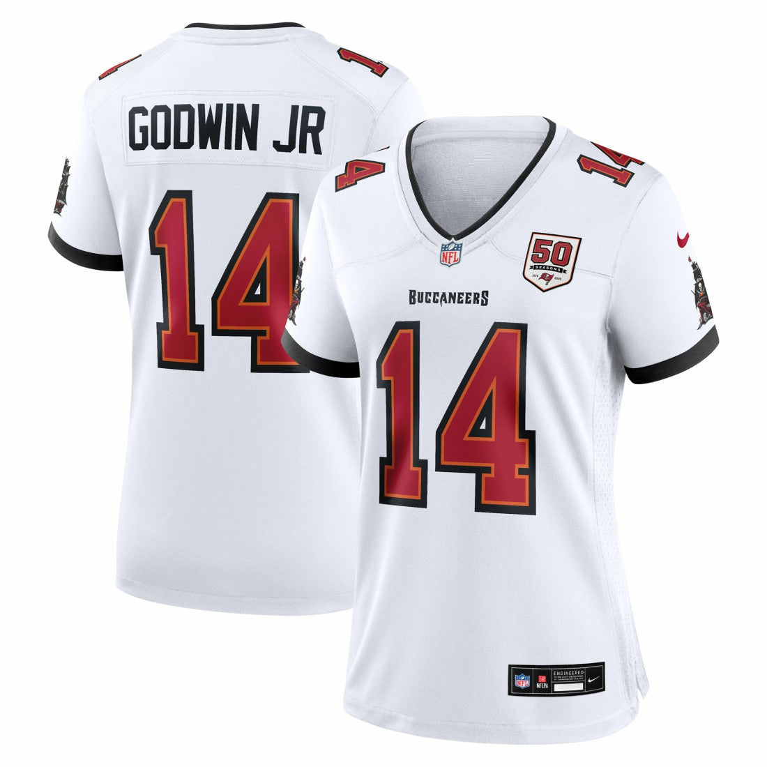 Chris Godwin Jr. Tampa Bay Buccaneers Women's 50th Season White Game Jersey - White | Nike for sale