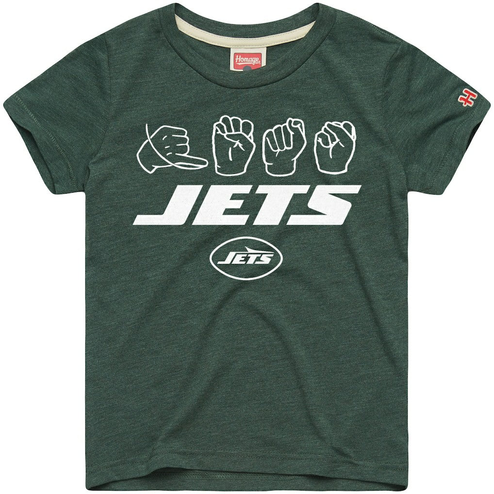 New York Jets Homage Youth Love Sign x ASL 2.0 Tri-Blend T-Shirt - Green sale