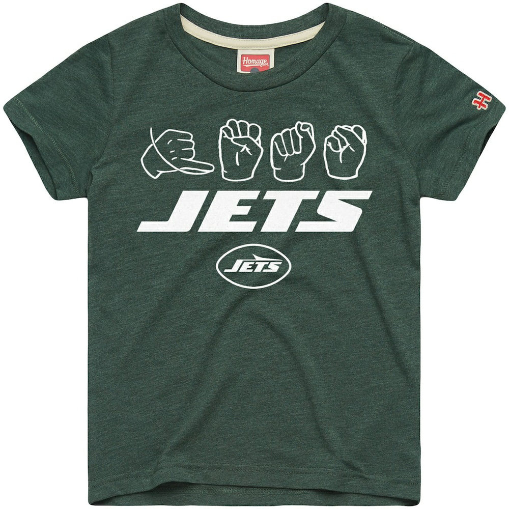 New York Jets Homage Youth Love Sign x ASL 2.0 Tri-Blend T-Shirt - Green sale