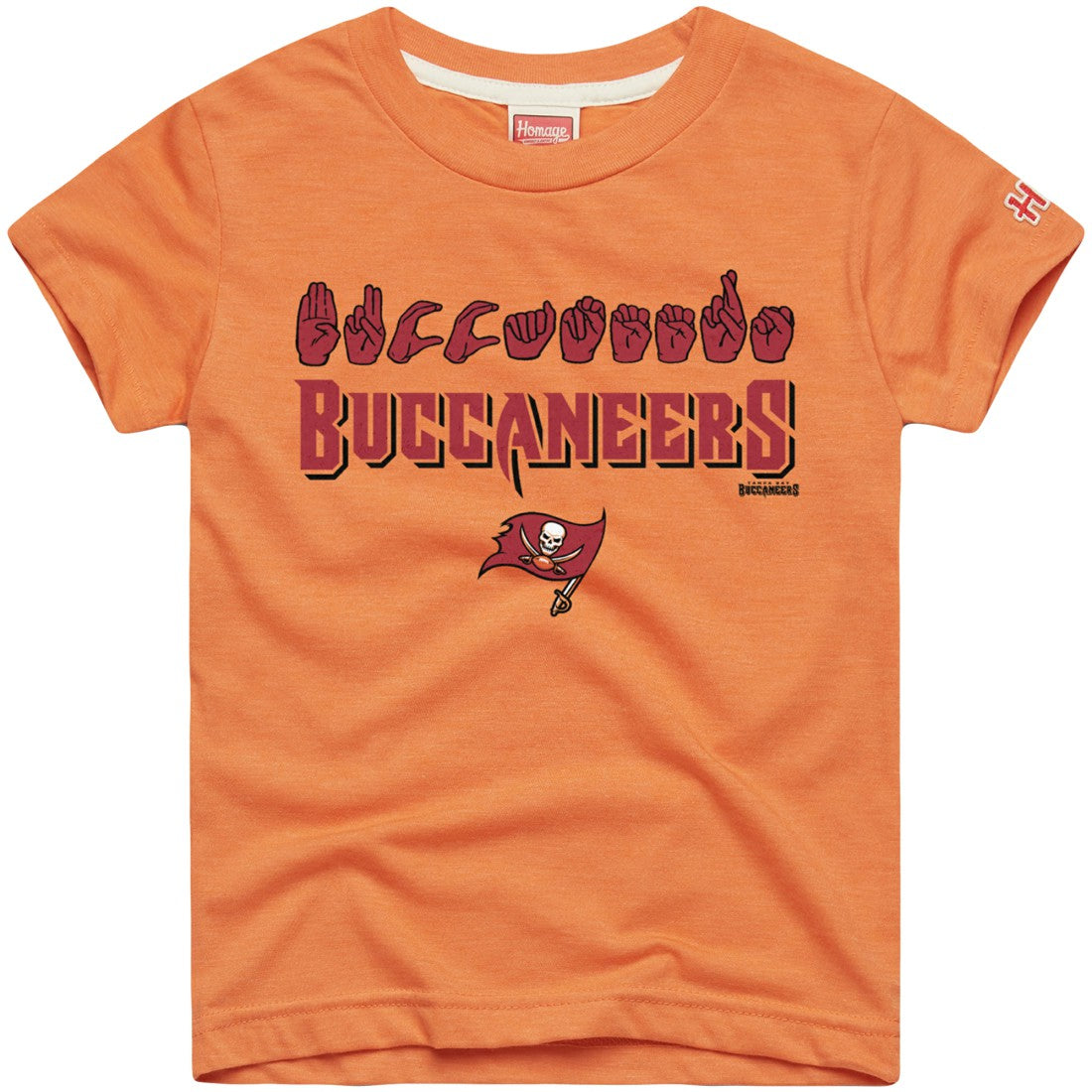 Tampa Bay Buccaneers Homage Youth Love Sign x ASL 2.0 Tri-Blend T-Shirt - Orange on sale