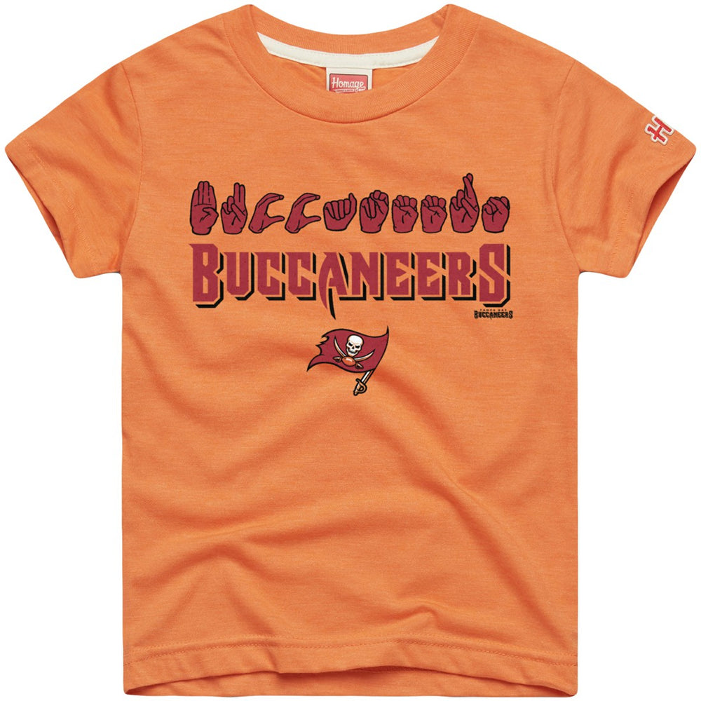 Tampa Bay Buccaneers Homage Youth Love Sign x ASL 2.0 Tri-Blend T-Shirt - Orange on sale