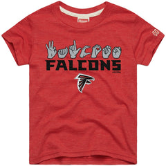 Atlanta Falcons Homage Youth Love Sign x ASL 2.0 Tri-Blend T-Shirt - Red outlet