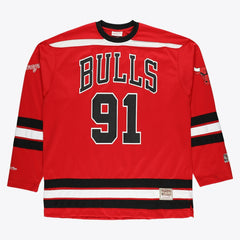 Dennis Rodman Chicago Bulls Big & Tall NBA Hockey Jersey - Red | Mitchell & Ness for sale