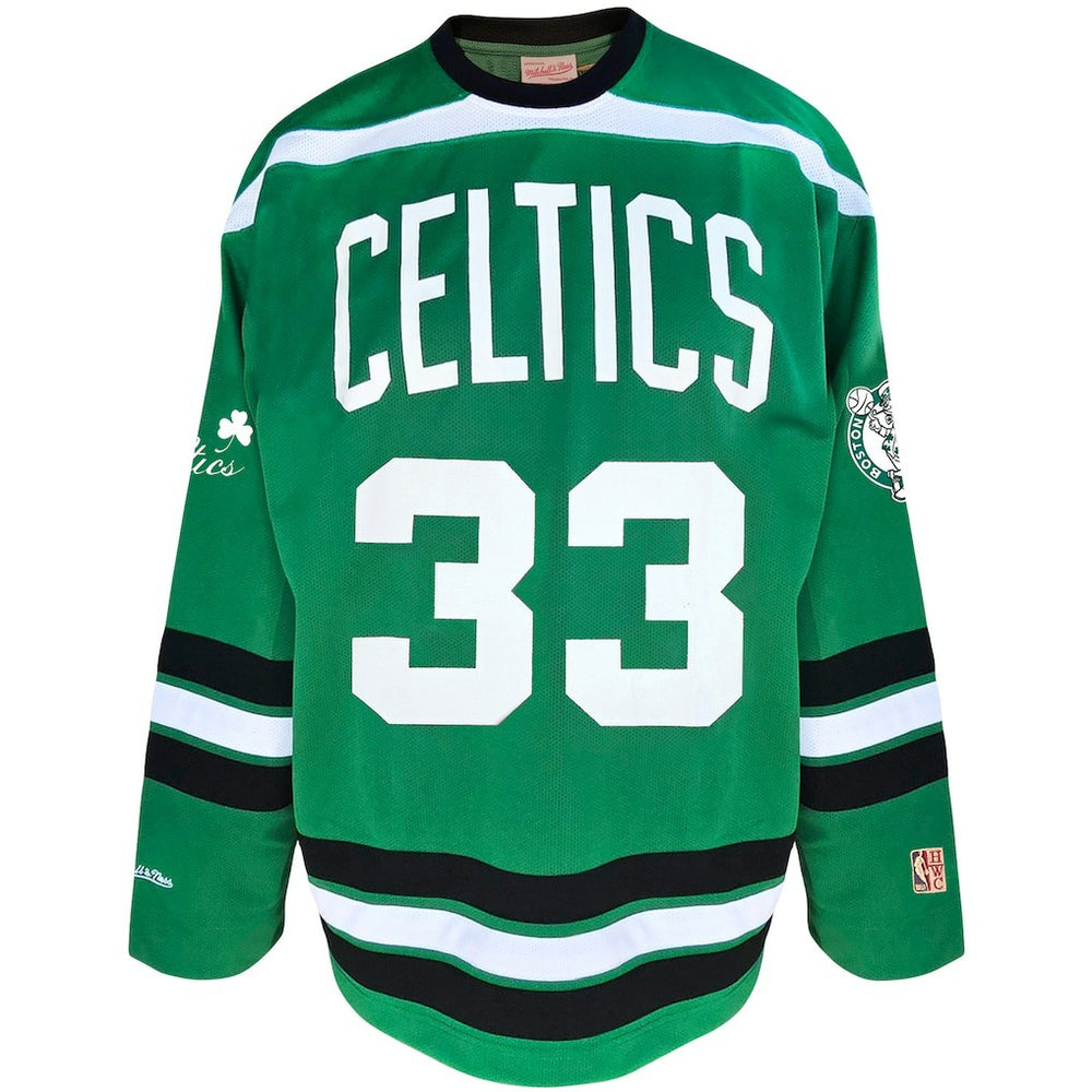 Larry Bird Boston Celtics Big & Tall NBA Hockey Jersey - Kelly Green | Mitchell & Ness online