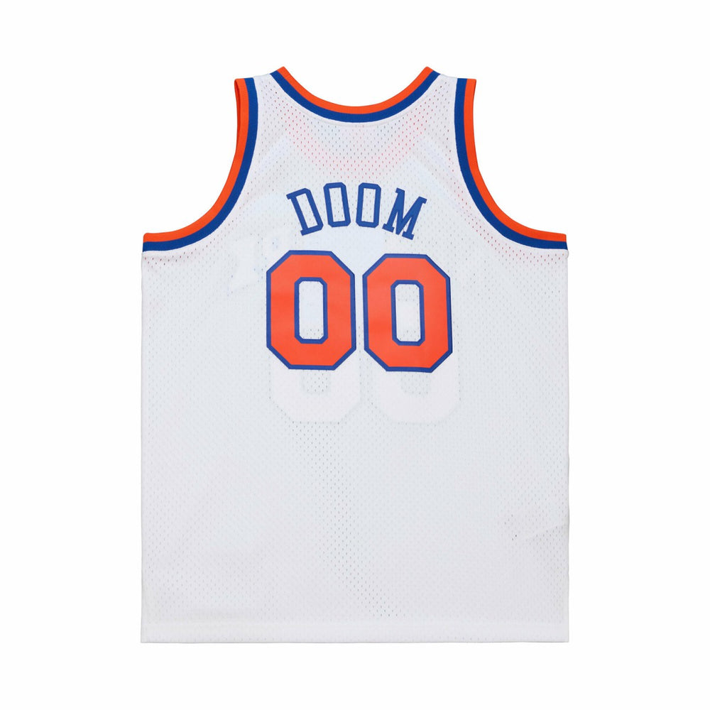 MF DOOM x NY Knicks x A New York Story Fashion Jersey - White | Mitchell & Ness shop