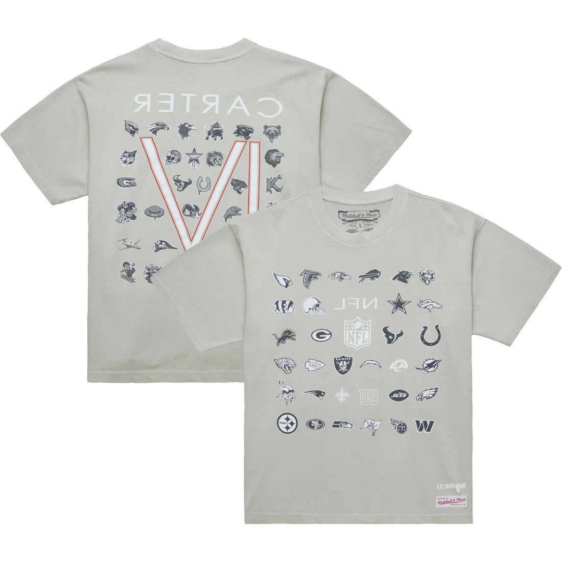 x NFL x Lil Wayne Carter VI T-Shirt - Gray discount