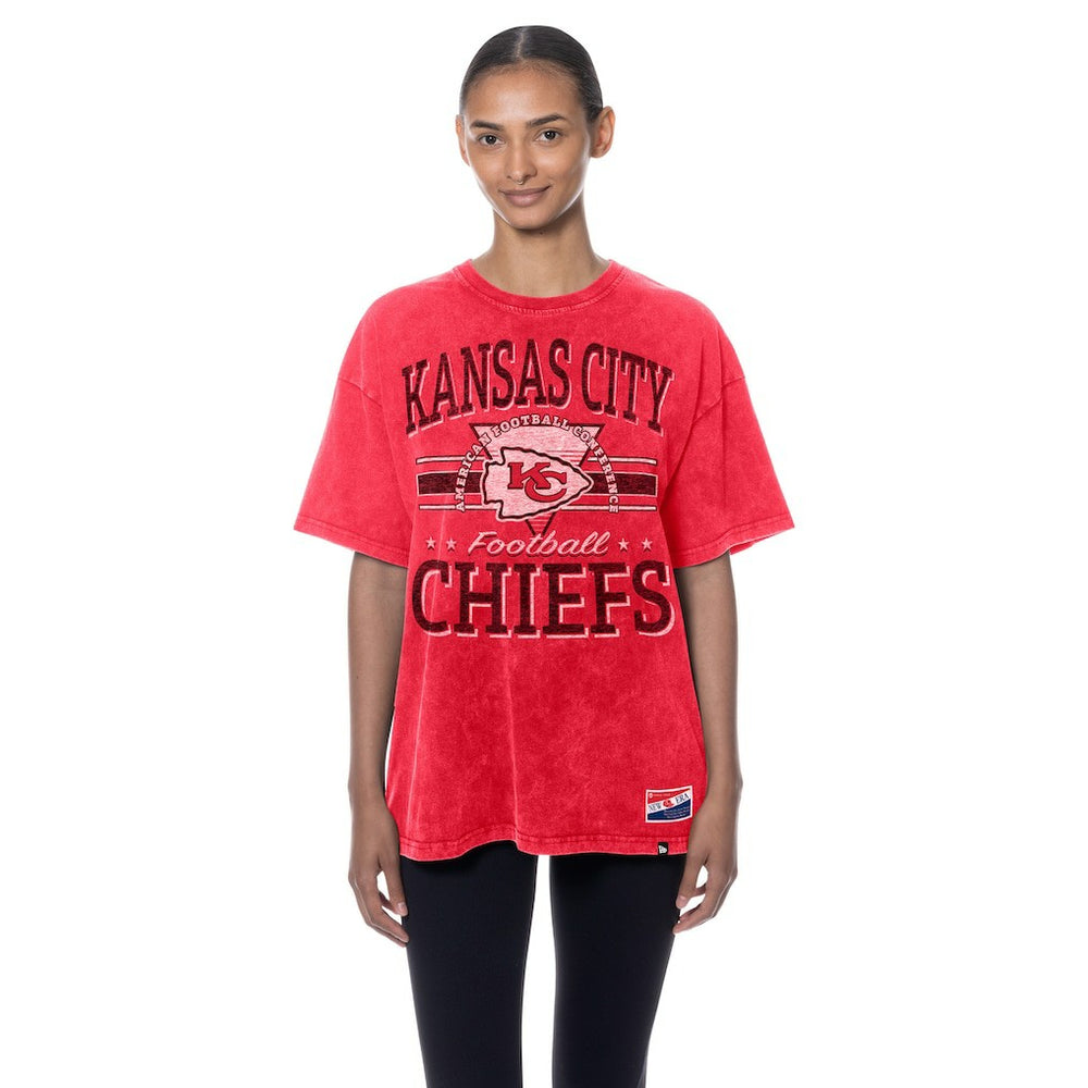 Kansas City Chiefs New Era Women's Throwback Oversized T-Shirt - Red online