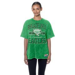 Philadelphia Eagles New Era Women's Throwback Oversized T-Shirt - Kelly Green outlet