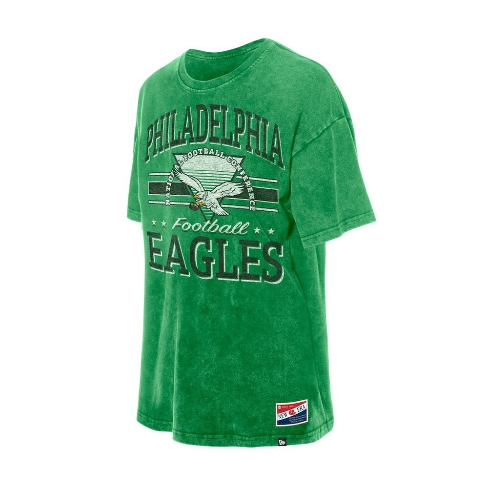Philadelphia Eagles New Era Women's Throwback Oversized T-Shirt - Kelly Green outlet