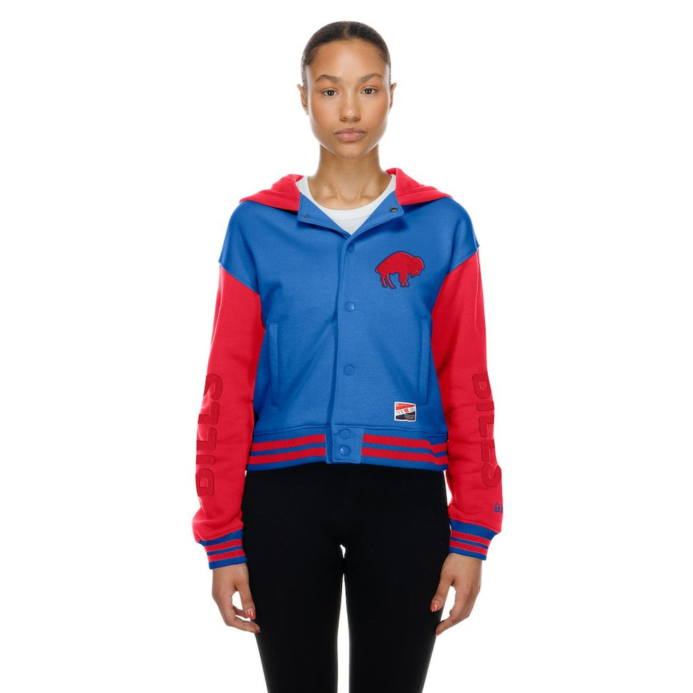 Buffalo Bills New Era Women's Throwback Full-Snap Hooded Jacket - Royal sale
