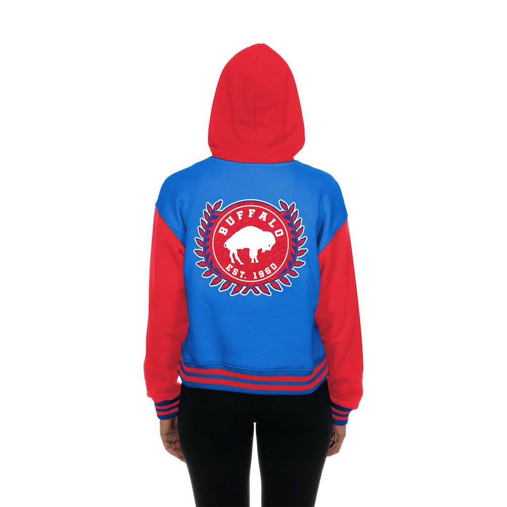 Buffalo Bills New Era Women's Throwback Full-Snap Hooded Jacket - Royal sale