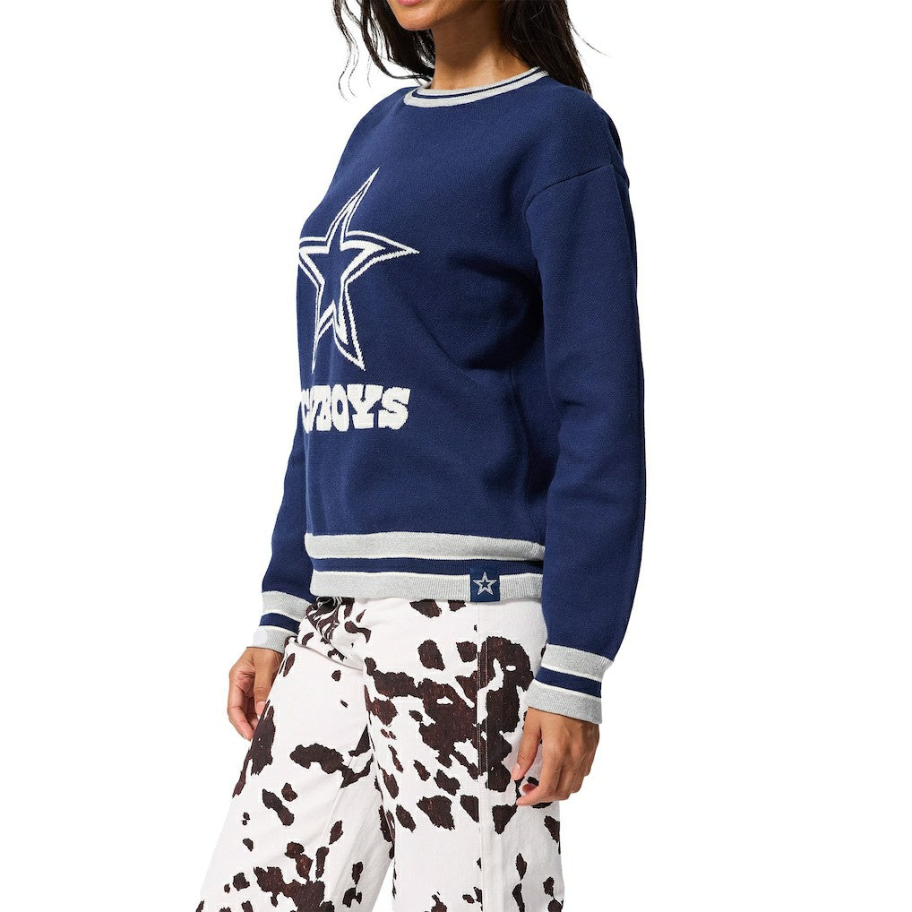 Dallas Cowboys Terez Unisex Logo Crew Neck Sweater - Navy sale